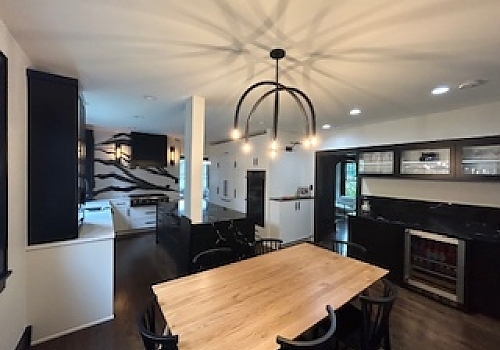 kitchen renovation with table and large window in Park Ridge