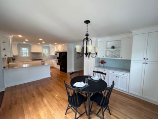 kitchen in Lagrange featuring table, chairs, and new refrigerator