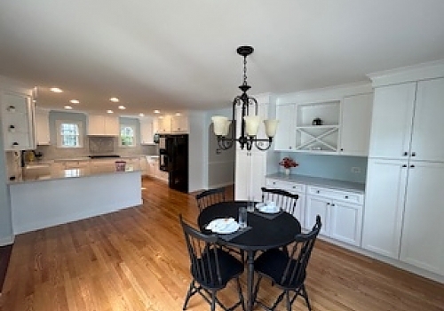 kitchen in Lagrange featuring table, chairs, and new refrigerator