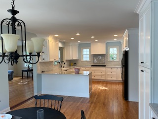 kitchen remodel with updated stove, sink, and refrigerator in Western Springs