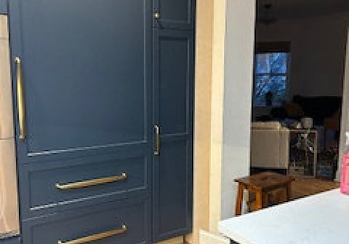 open door view into a Park Ridge kitchen remodel
