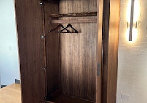 custom wooden shelving by Plumb Tree Builders